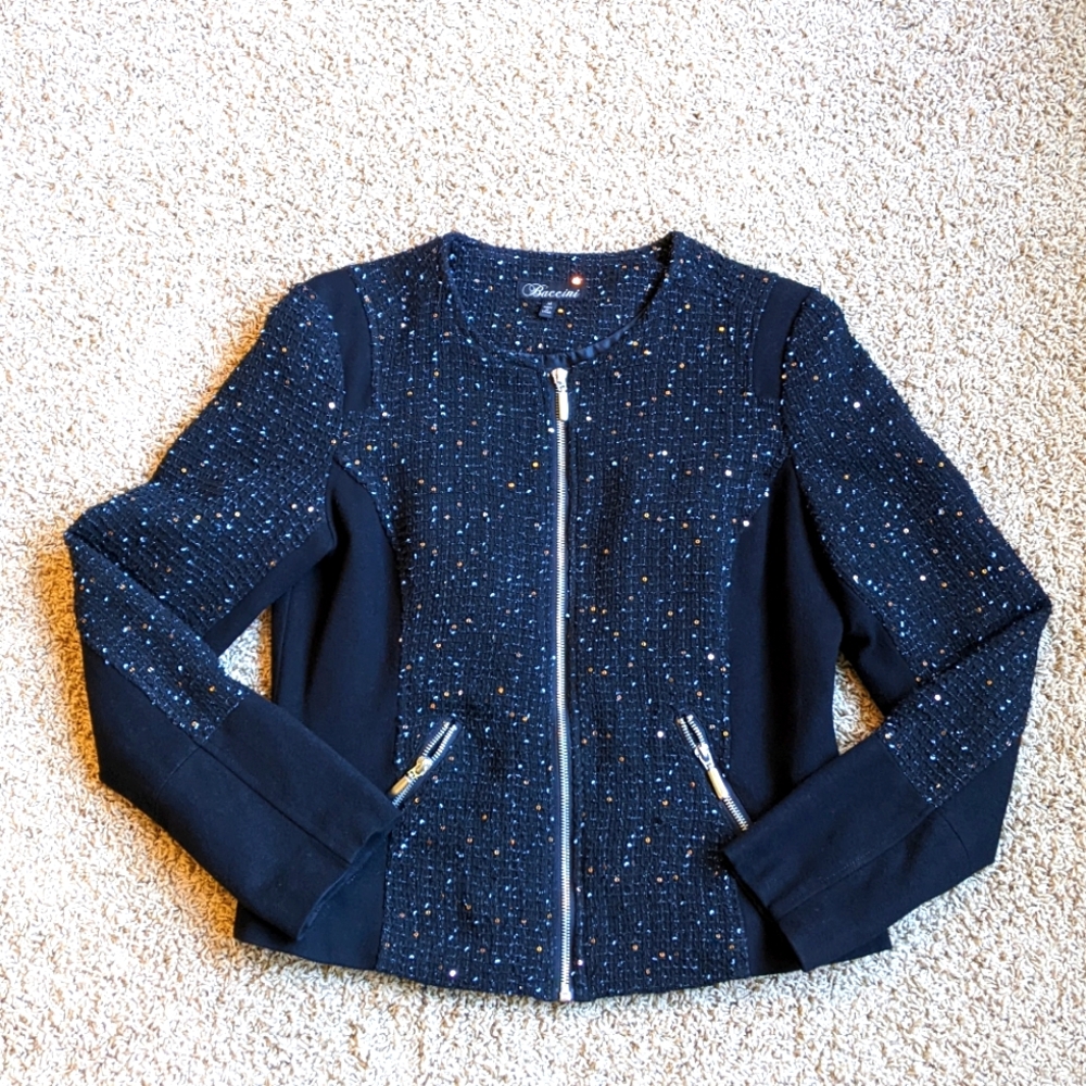 Baccini Sparkle Zip Blazer
